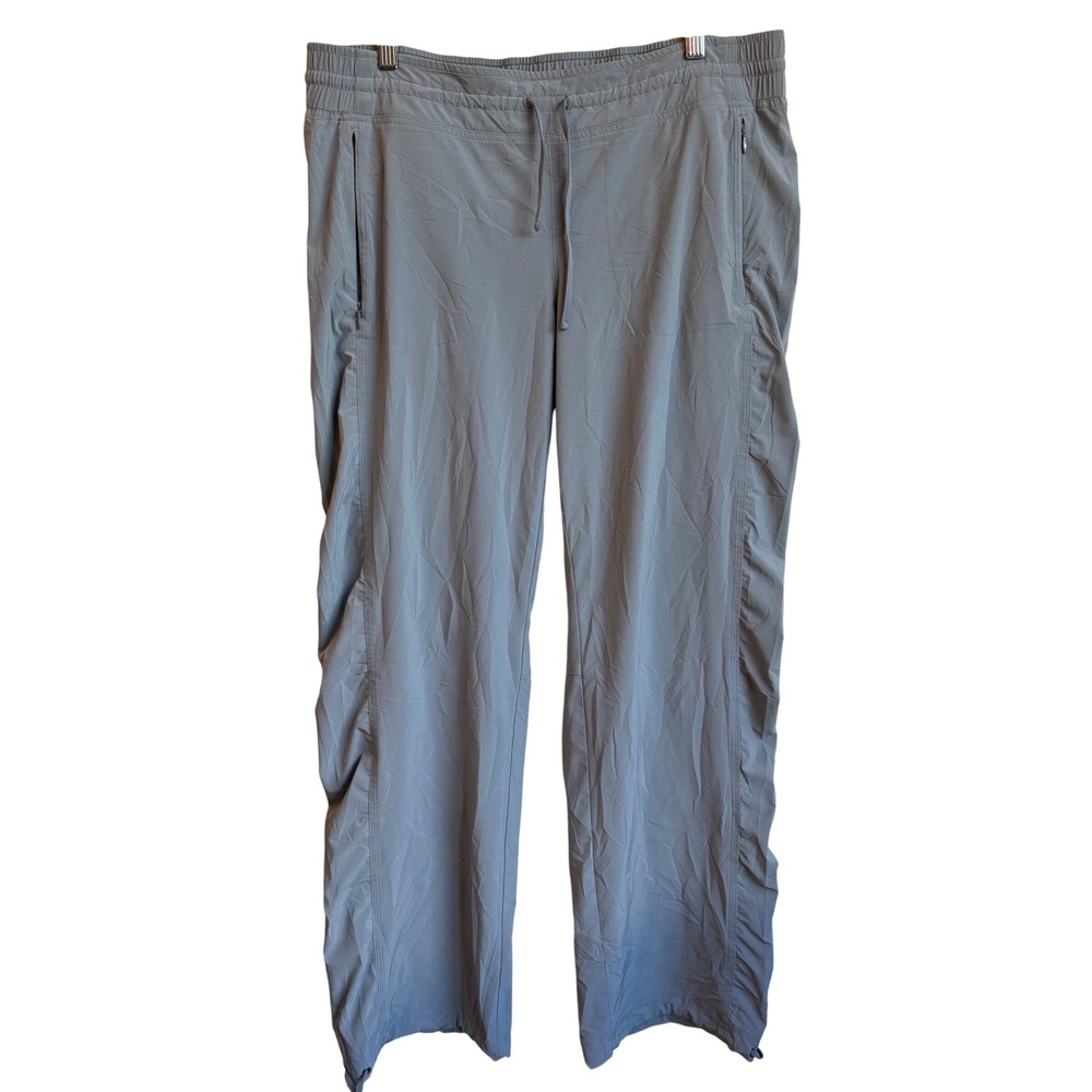 Athleta Track Pants Women's 14 Gray Sporty Hiking Pants Utility Gorpcore